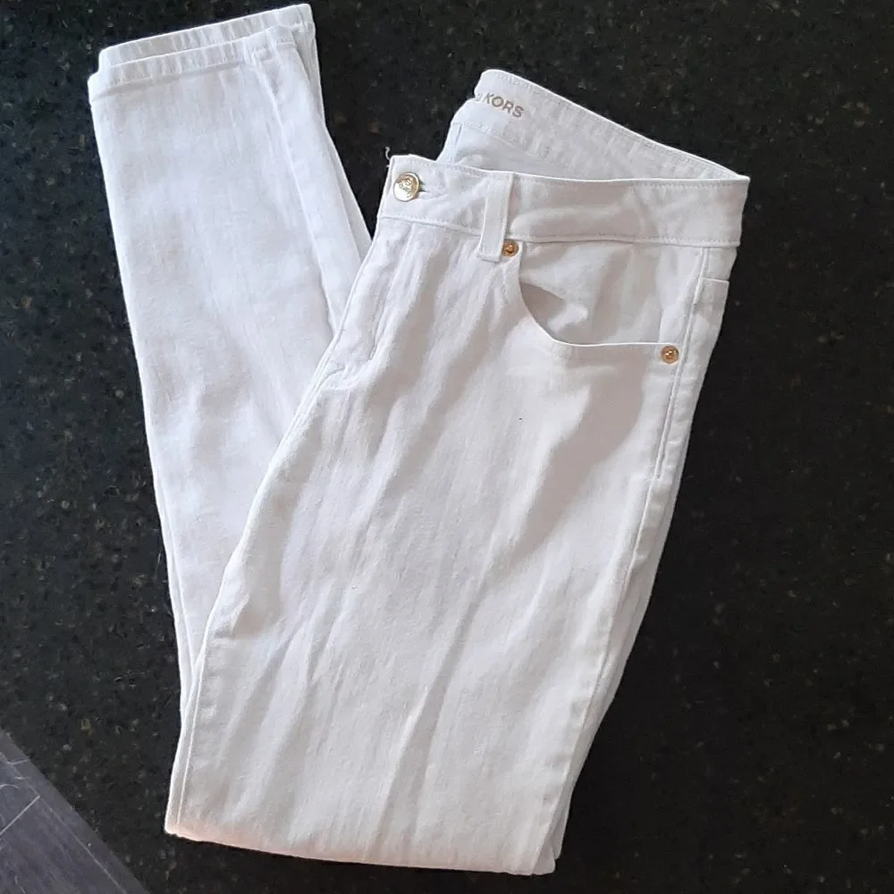 Michael Kors white skinny jeans
